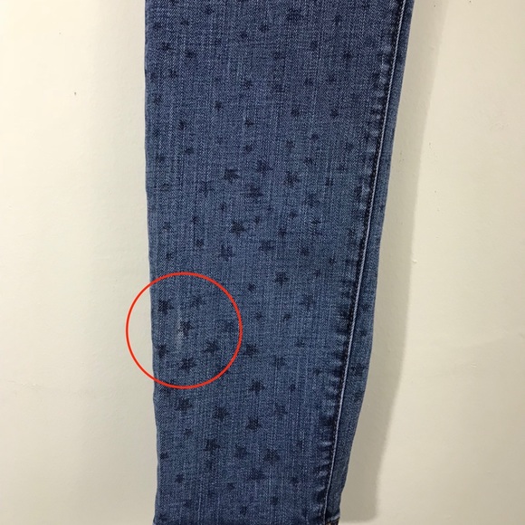 J Brand  Blue Aoki Vin Star Print Skinny Jeans S26 - Picture 4 of 8